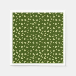 Guardanapo De Papel Chá de fraldas Conjunto de Padrões de Folha Verde