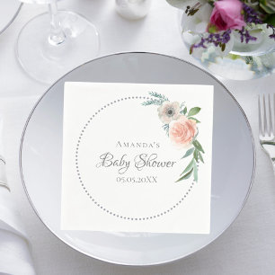 Guardanapo De Papel chá de fraldas cor-de-rosa-d'água