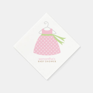 Guardanapo De Papel Chá de fraldas cor-de-rosa do vestido do bebé