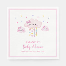 Guardanapo De Papel Chá de fraldas cor-de-rosa Raindrop Sweetheart