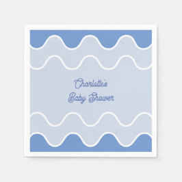 Guardanapo De Papel Chá de fraldas da Curva Azul Onda Retroativa