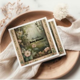 Guardanapo De Papel Chá de fraldas da Floresta Floral Magia