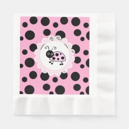 Guardanapo De Papel Chá de fraldas da Menina Rosa Ladybug