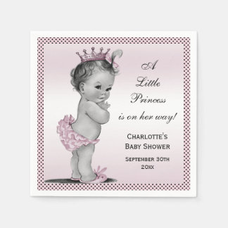 Guardanapo De Papel Chá de fraldas da Princesa de Cute Vintage