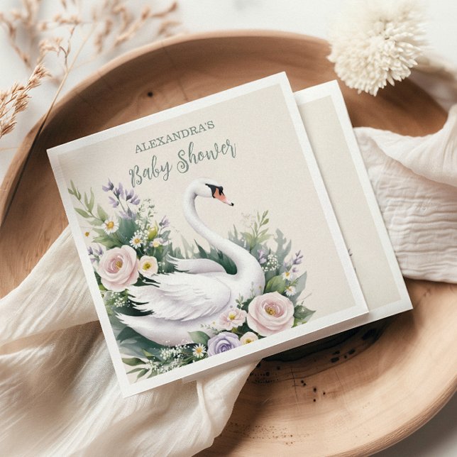 Guardanapo De Papel Chá de fraldas da Princesa Swan Blush (Criador carregado)