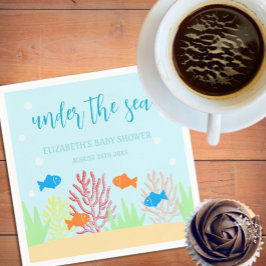 Guardanapo De Papel Chá de fraldas da Vida do Mar