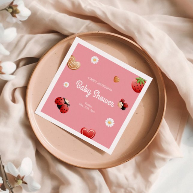 Guardanapo De Papel Chá de fraldas das Flores de Ladybug (Criador carregado)