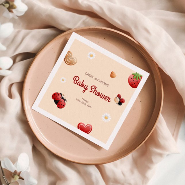 Guardanapo De Papel Chá de fraldas das Flores de Ladybug (Criador carregado)