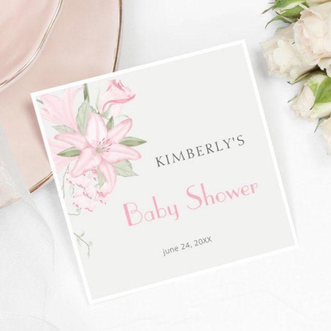 Guardanapo De Papel Chá de fraldas das folhas verdes, rosa e elegante (Criador carregado)