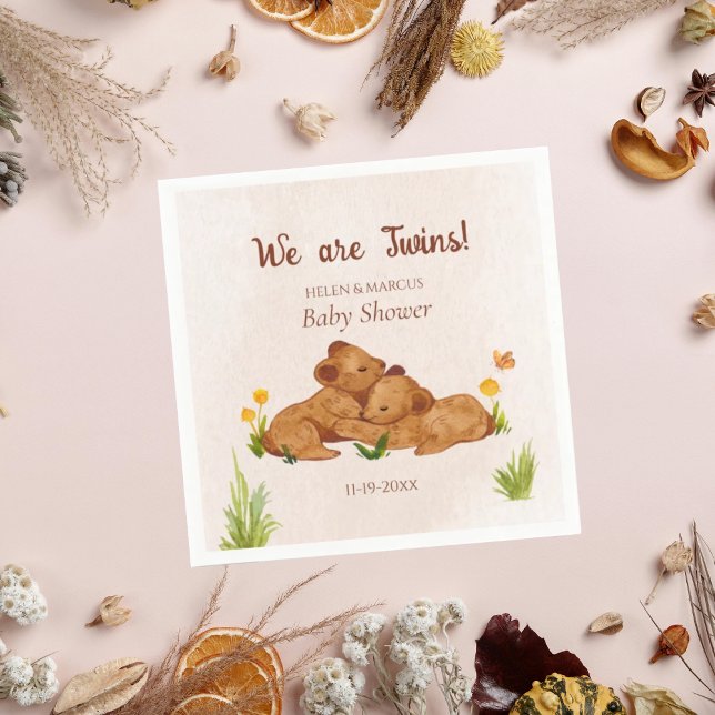 Guardanapo De Papel Chá de fraldas das gêmeas neutras de gênero bom (Criador carregado)