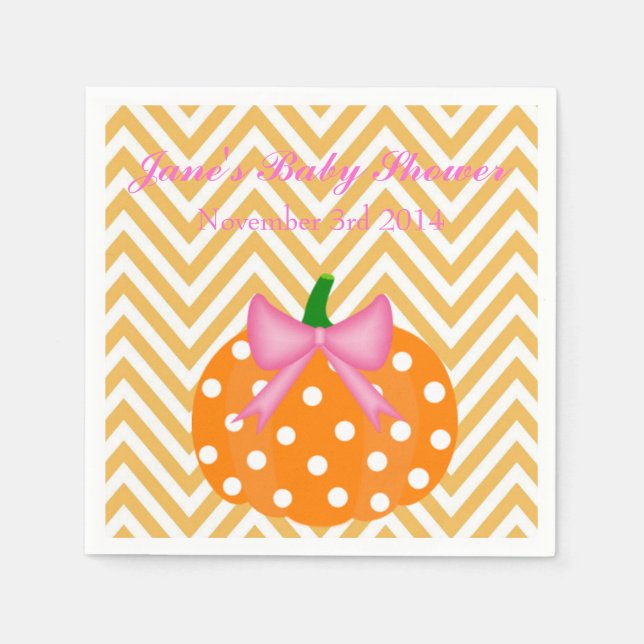 Guardanapo De Papel Chá de fraldas de Abóbora Menina (Frente)