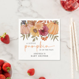 Guardanapo De Papel Chá de fraldas de Abóbora Moderno de Outono Flor d