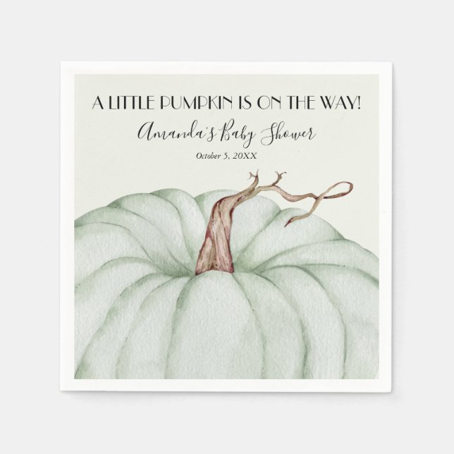 Guardanapo De Papel Chá de fraldas de Abóbora Verde Sexo Neutro (Frente)