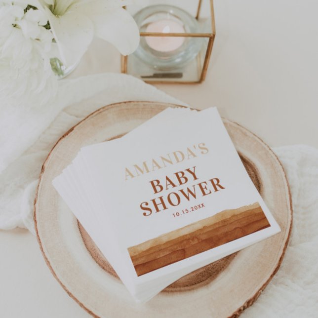 Guardanapo De Papel Chá de fraldas de Abstrato Terracotta Boho (Criador carregado)