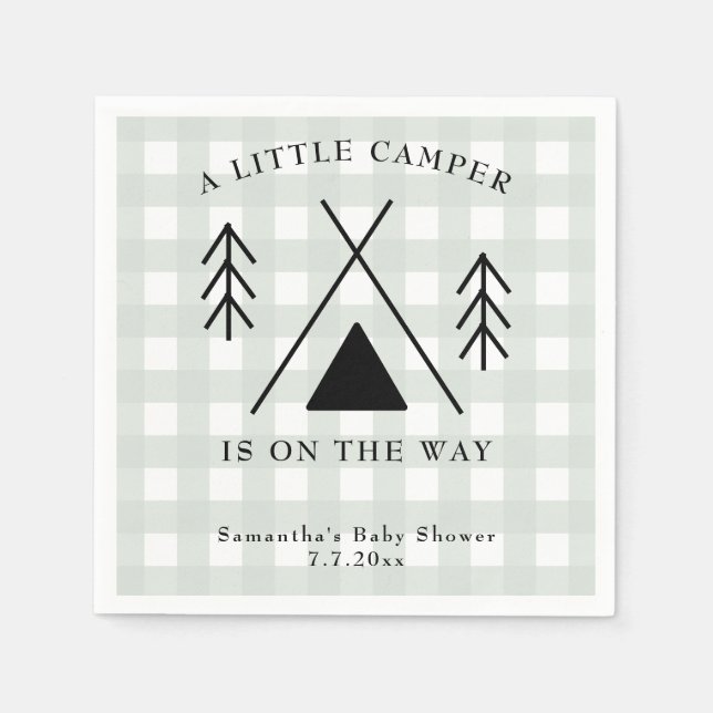 Guardanapo De Papel Chá de fraldas de acampamento (Frente)