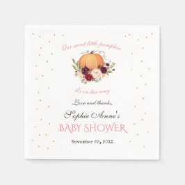 Guardanapo De Papel Chá de fraldas de Ação de Graças da Menina Pumpkin