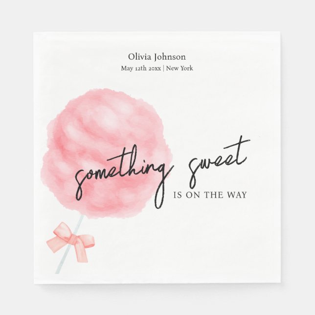 Guardanapo De Papel Chá de fraldas de algodão doce e Arco de aquarela (Frente)