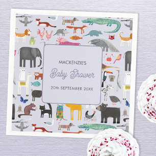 Guardanapo De Papel Chá de fraldas de animais personalizados divertido