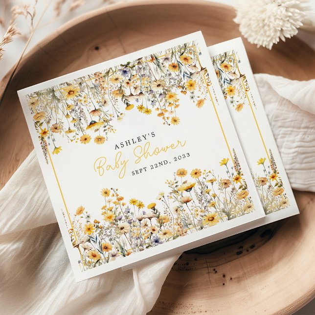 Guardanapo De Papel Chá de fraldas de Aquarela Amarela (Criador carregado)