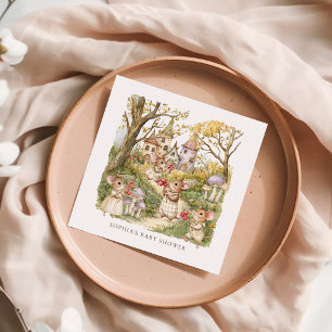 Guardanapo De Papel Chá de fraldas de Aquarela de Animais do Storybook