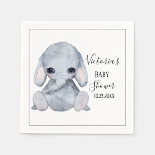 Guardanapo De Papel Chá de fraldas de Aquarela de Elefante Personaliza