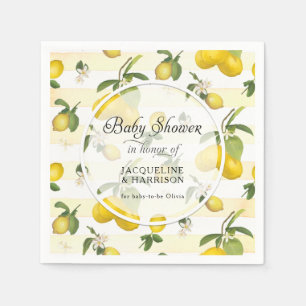 Guardanapo De Papel Chá de fraldas de Aquarela de Flor de Citrus Lemo