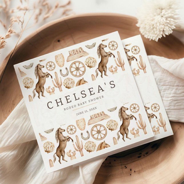 Guardanapo De Papel Chá de fraldas de Aquarela Moderno do Western Rode (Criador carregado)