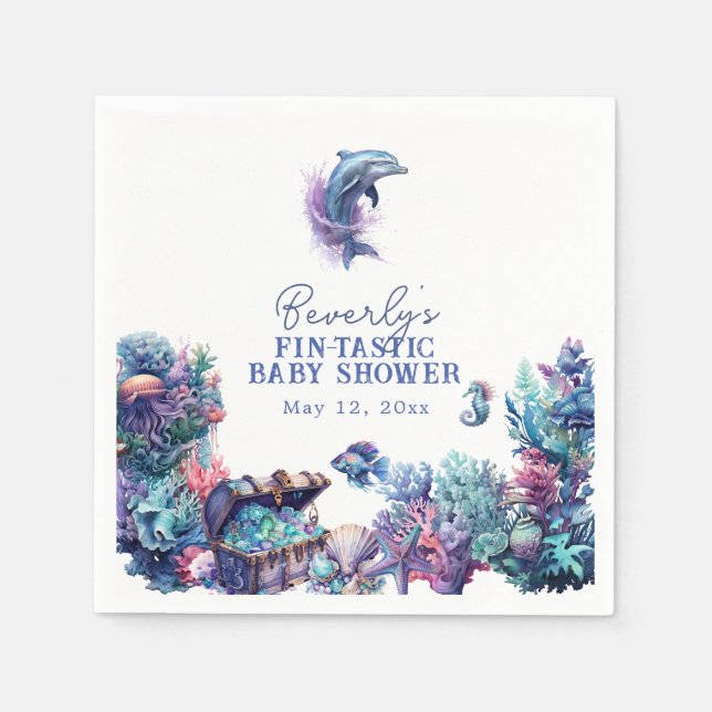 Guardanapo De Papel Chá de fraldas de Aquarela Russa Moderna Fintástic (Frente)