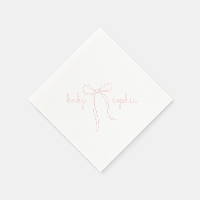 Guardanapo De Papel chá de fraldas de Arco desenhado à mão rosa (Canto)