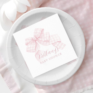 Guardanapo De Papel Chá de fraldas de Arco Rosa Gingham