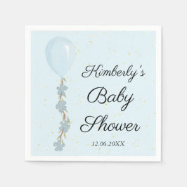 Guardanapo De Papel Chá de fraldas de Balão Azul Cento