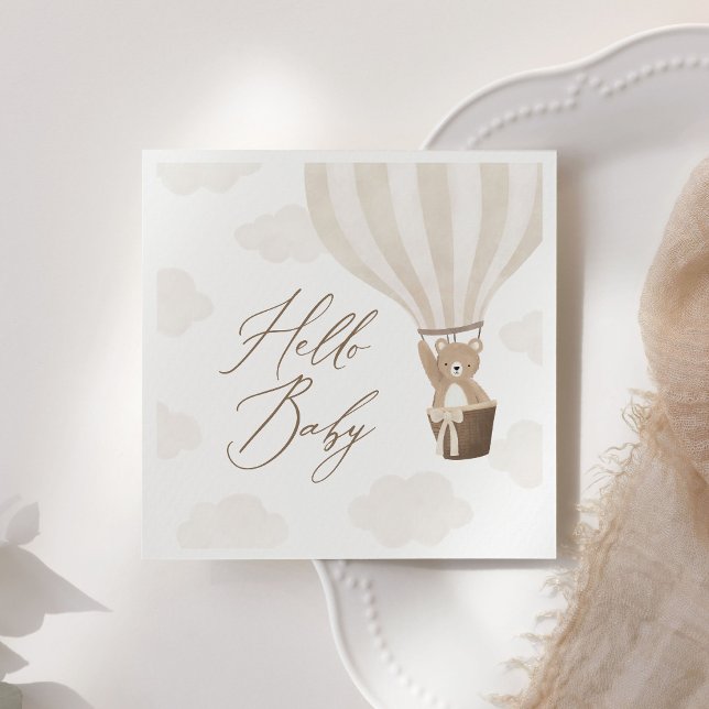 Guardanapo De Papel Chá de fraldas de balão de ar quente de ursinho ne (Criador carregado)