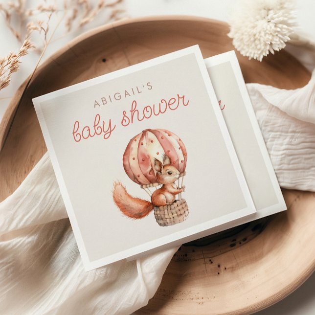 Guardanapo De Papel Chá de fraldas de Balão de Esquilo Vermelho Cinto (Criador carregado)