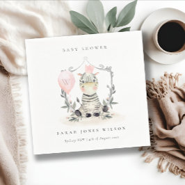 Guardanapo De Papel Chá de fraldas de Balão de Folhagem de Bebê-Zebra