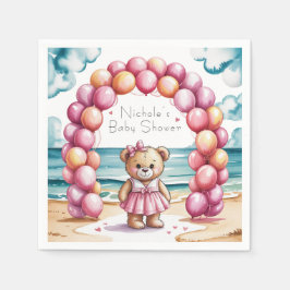 Guardanapo De Papel Chá de fraldas de Balão do Urso de Beachside