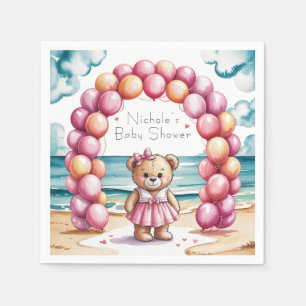 Guardanapo De Papel Chá de fraldas de Balão do Urso de Beachside