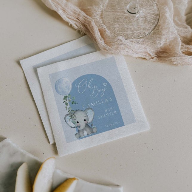 Guardanapo De Papel Chá de fraldas de Balões de Rapaz Elefante (Criador carregado)