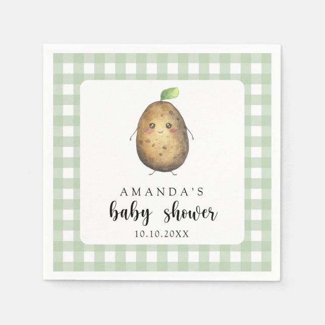 Guardanapo De Papel Chá de fraldas de Batata (Frente)