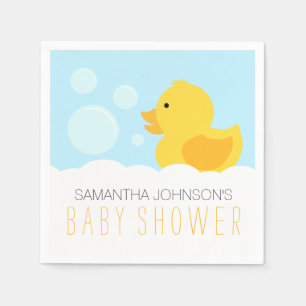 Guardanapo De Papel Chá de fraldas de Bath Ducky Bubble Amarelo