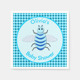 Guardanapo De Papel Chá de fraldas De Bebê Azul E Bonito, Personaliz
