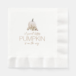 Guardanapo De Papel Chá de fraldas de Boho Pumpkin Russo Branco
