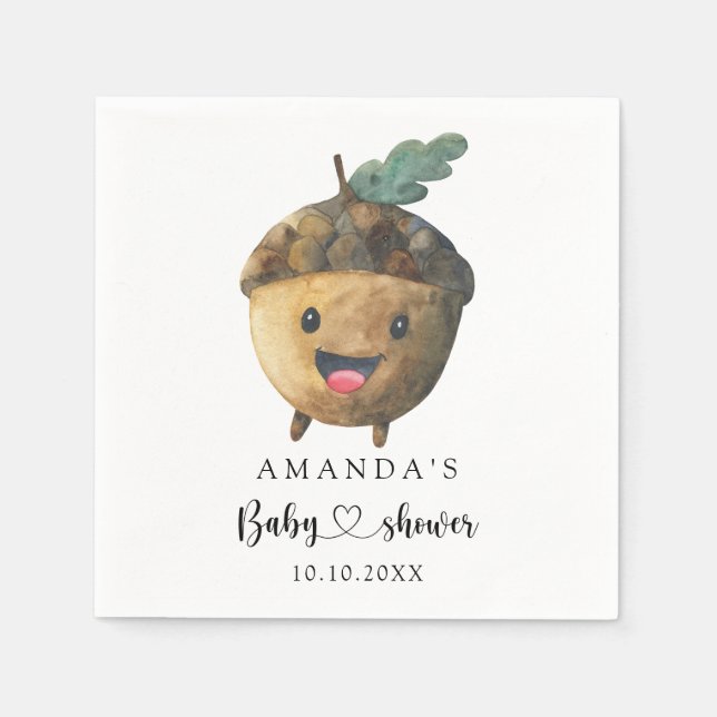 Guardanapo De Papel Chá de fraldas de bolota de outono (Frente)