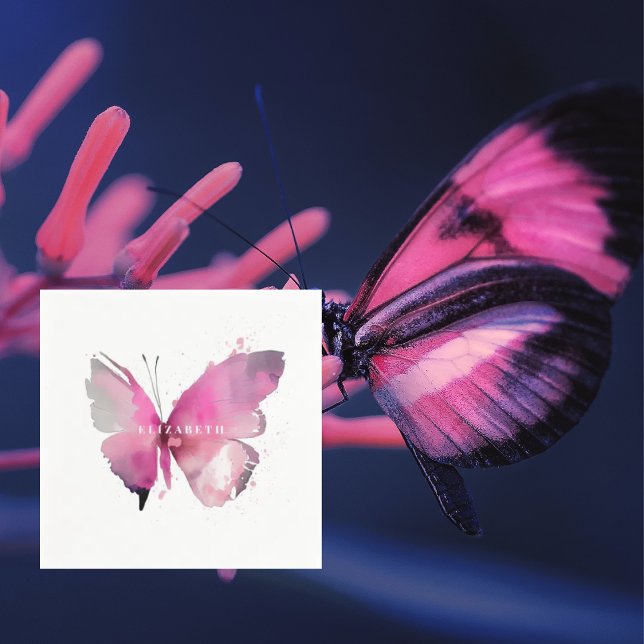 Guardanapo De Papel Chá de fraldas de Borboleta de Aquarela Personaliz (Criador carregado)