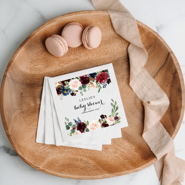 Guardanapo De Papel Chá de fraldas de Borgonha Russo do Outono (Criador carregado)