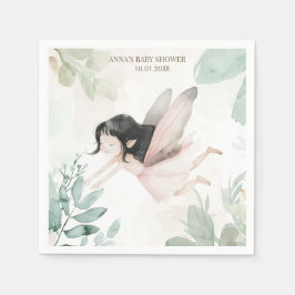 Guardanapo De Papel Chá de fraldas de Brunette Fairy Girl