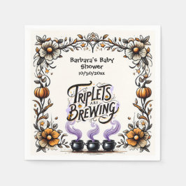 Guardanapo De Papel Chá de fraldas De Bruxas De Halloween - Triplets E