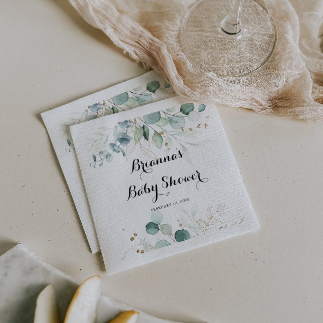 Guardanapo De Papel Chá de fraldas de Caligrafia Floral Dourada russa (Criador carregado)