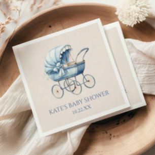 Guardanapo De Papel Chá de fraldas de Carruagem do Elegante Blue Vinta