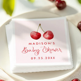 Guardanapo De Papel Chá de fraldas de cereja de aquarela