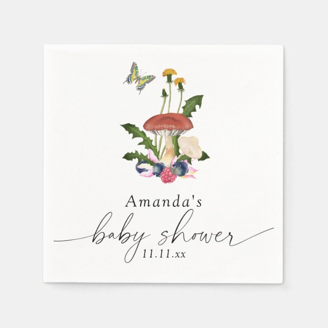 Guardanapo De Papel Chá de fraldas de cogumelos (Frente)